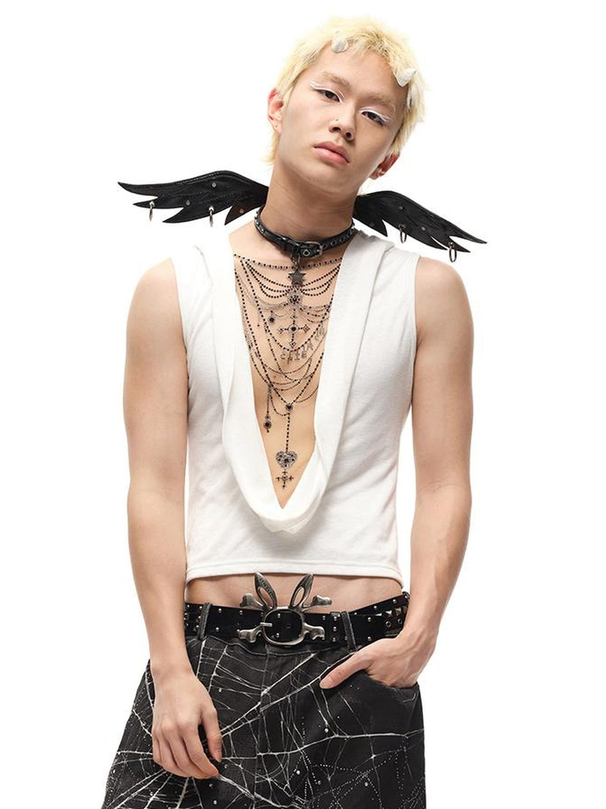 Winged Leather Collar