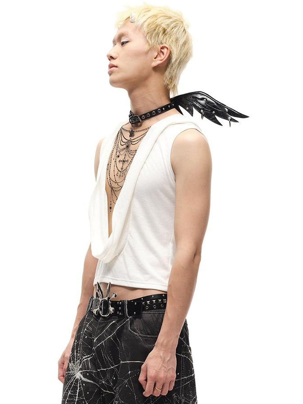 Winged Leather Collar