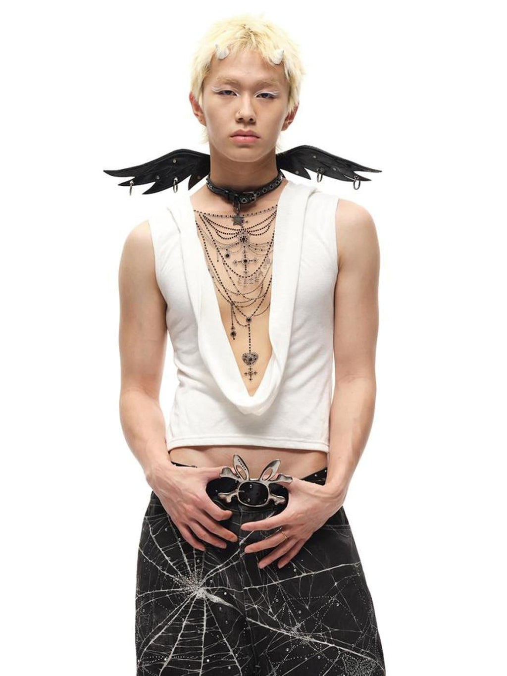 Winged Leather Collar