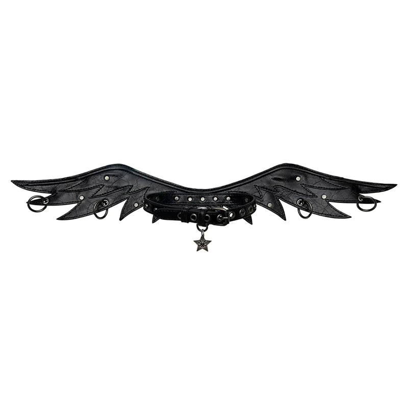 Winged Leather Collar