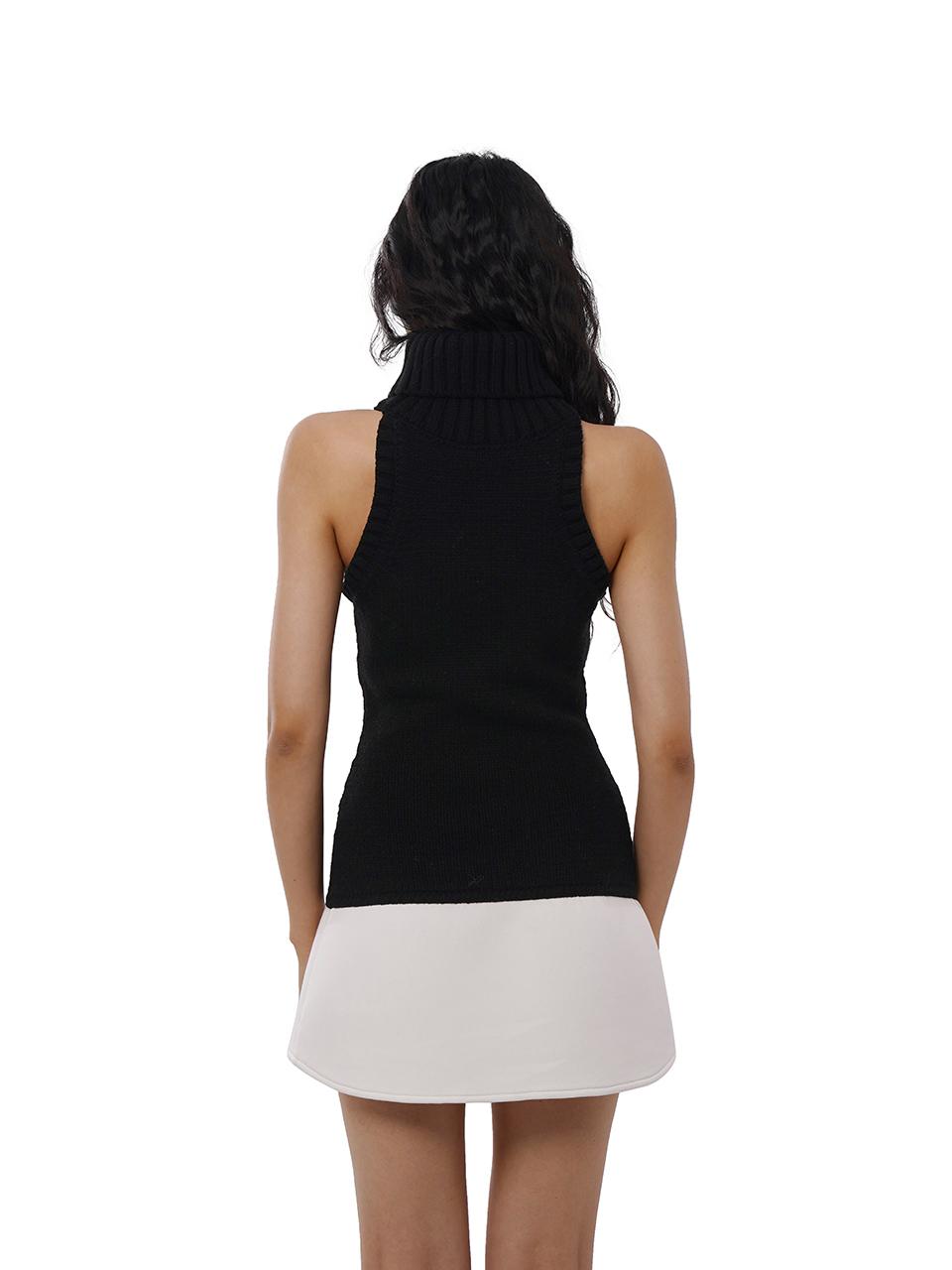 Chunky Knit Cable High Neck Sweater Dress