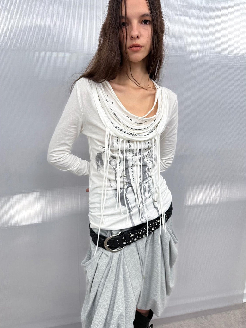 Boho Three Strand Braided Studded Crystal Buckle Women'S Soft Leather Belts