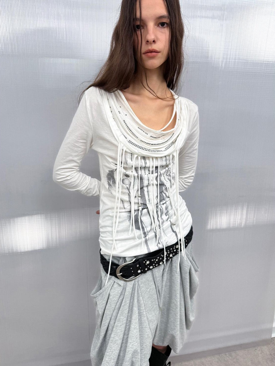 Boho Three Strand Braided Studded Crystal Buckle Women'S Soft Leather Belts