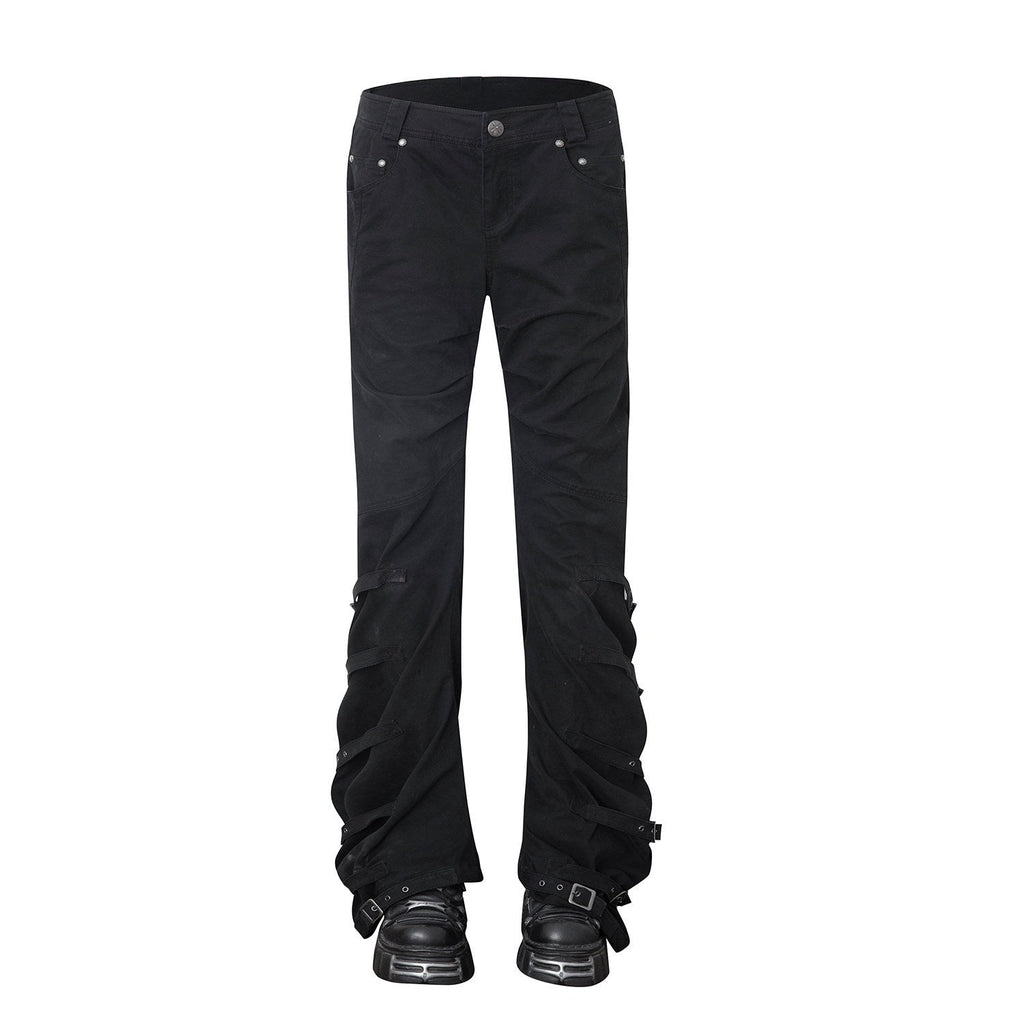 Washed Sculpted Knife Cut Utility Button Fly Women'S Cotton Stretch Chinos