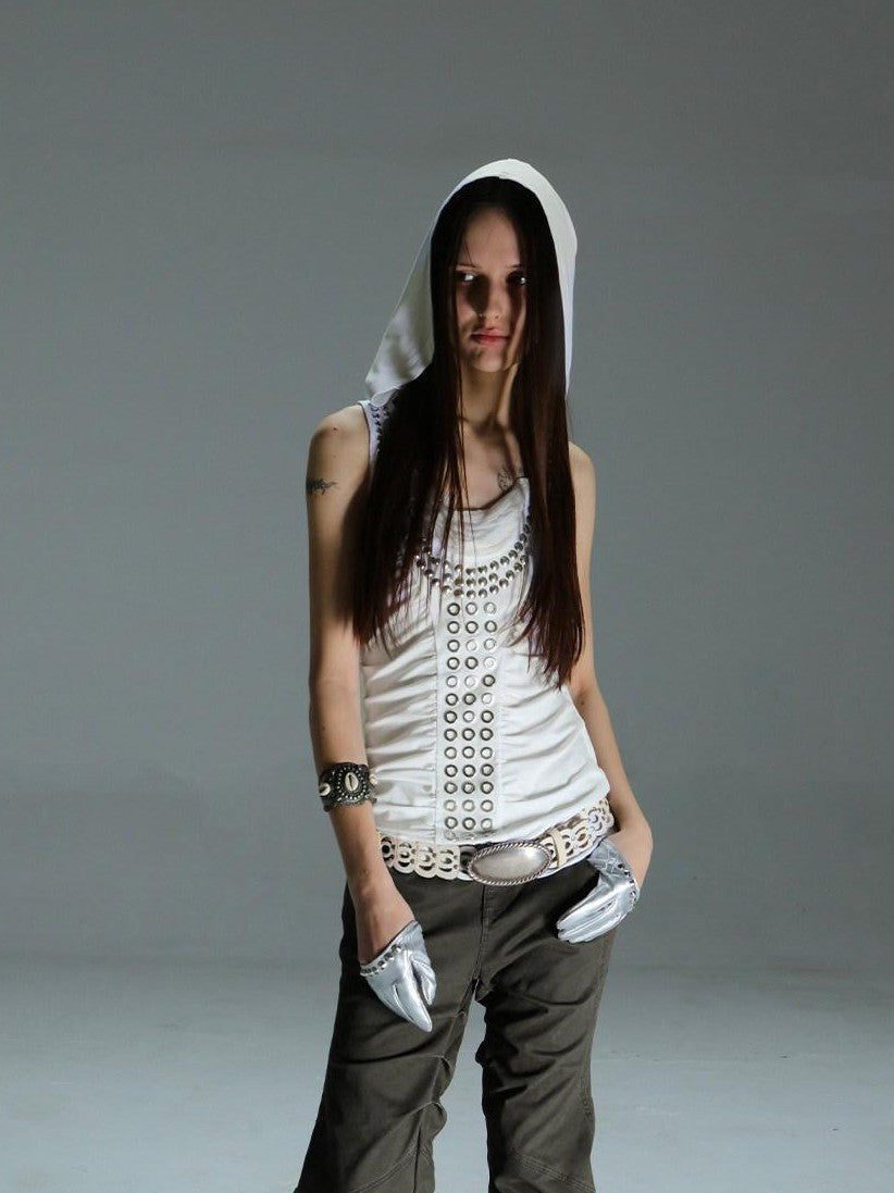 Washed Sculpted Knife Cut Utility Button Fly Women'S Cotton Stretch Chinos