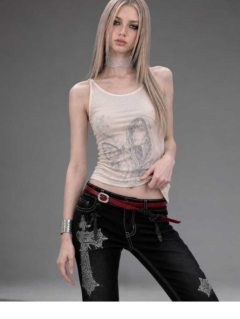 Silver Letter Print Slim Fit Lycra Women's Long Sleeve T-shirts