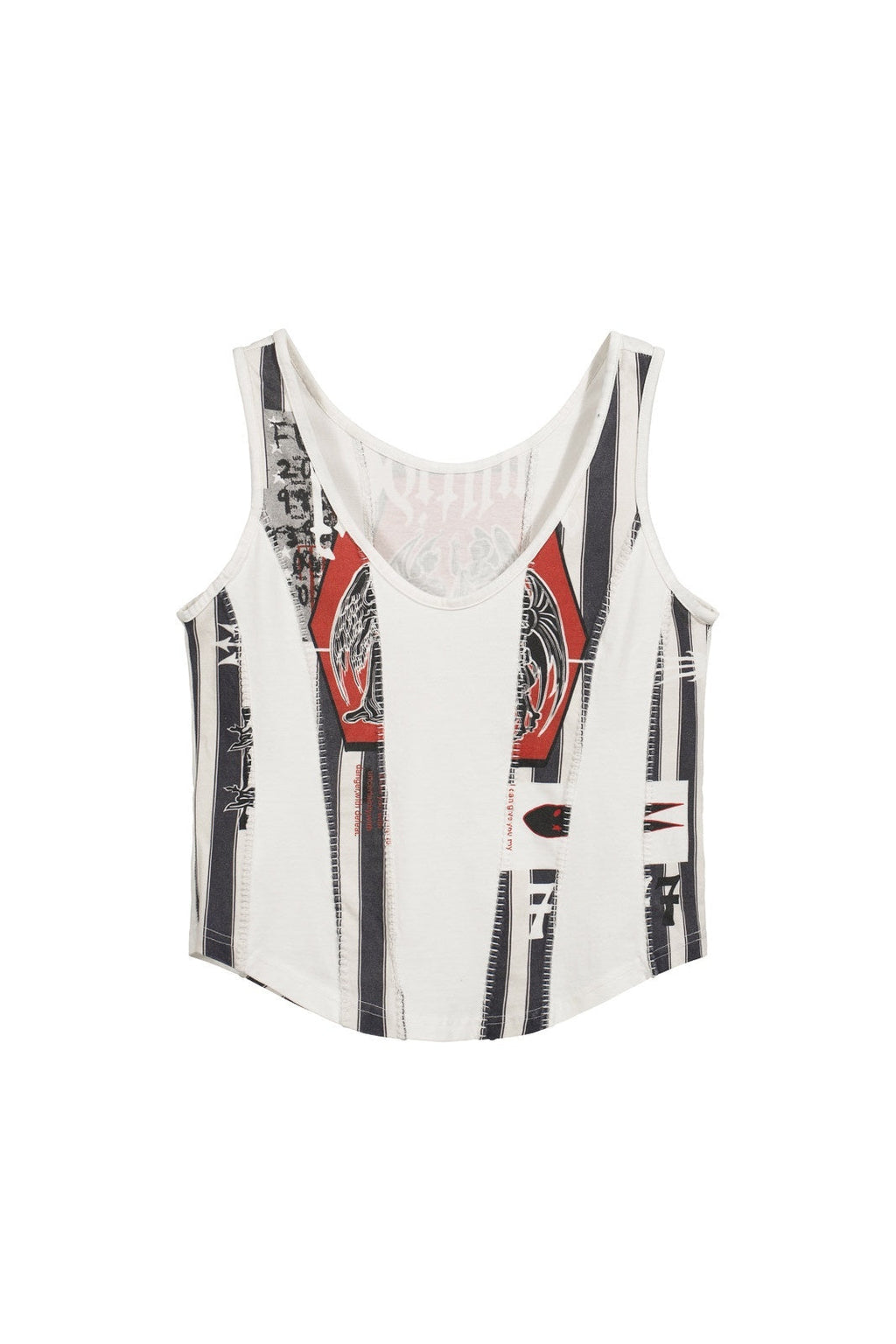 Angels And Demons Hand Painted Irregular Print Women's Cotton Tank Tops
