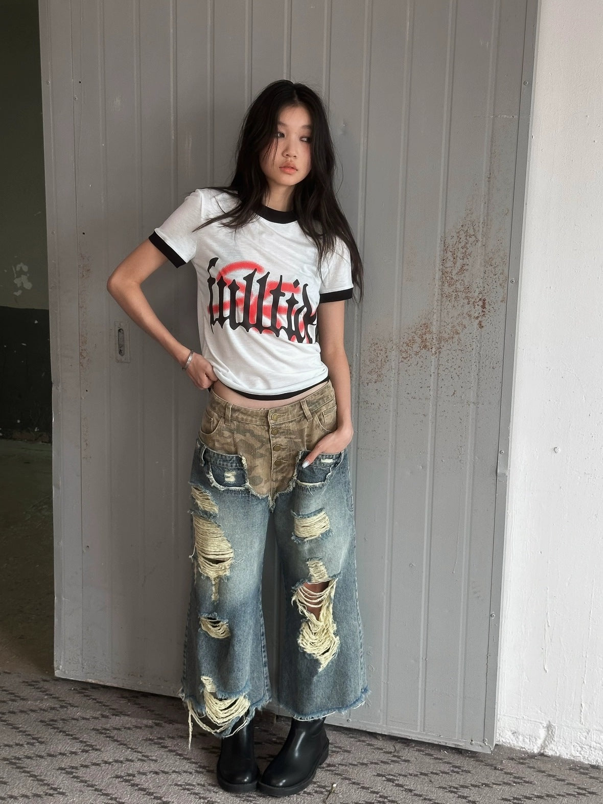 Hot Girl Cropped Round Neck Short Sleeve 100 Percent Cotton Women T-Shirt