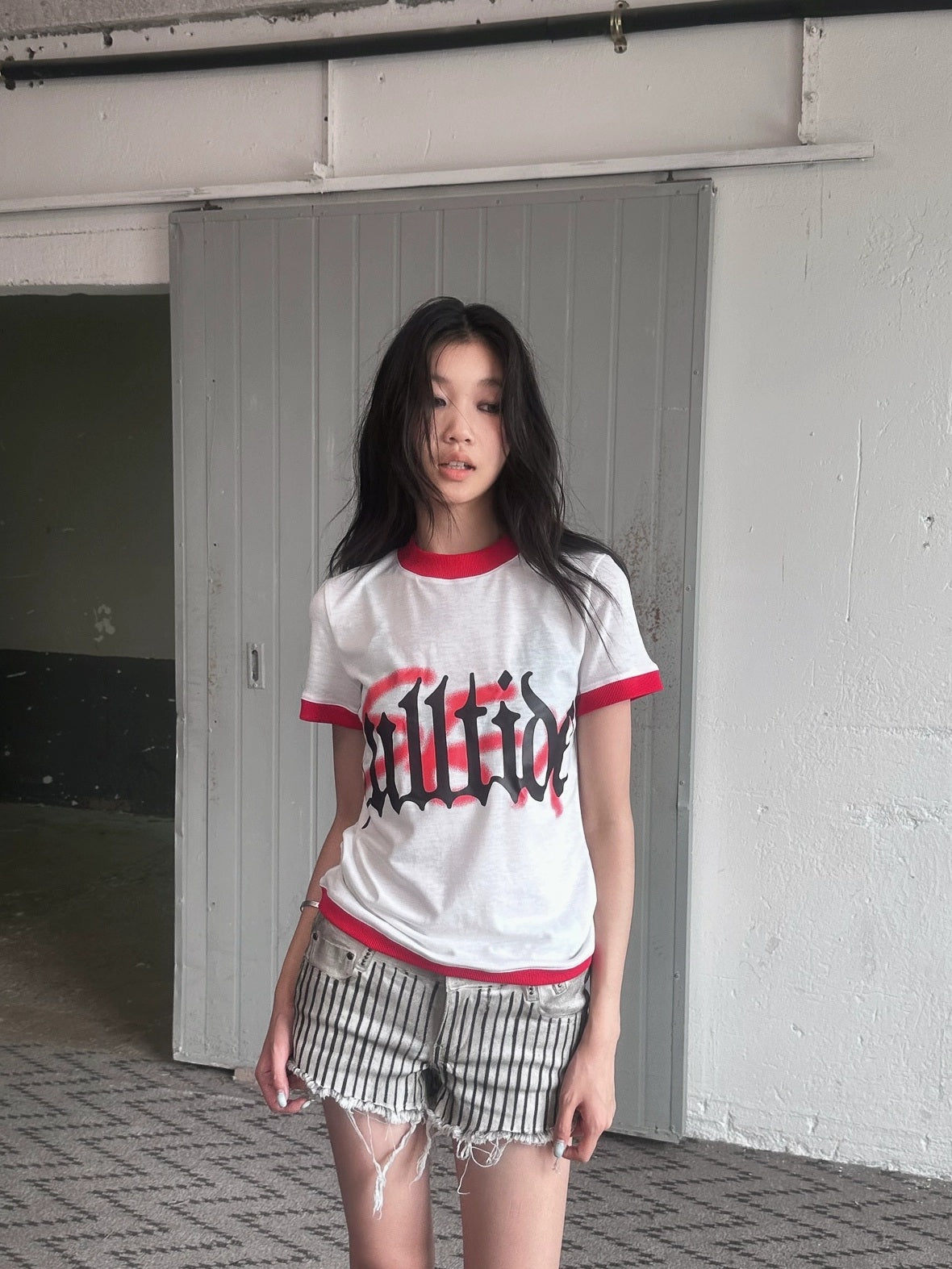 Hot Girl Cropped Round Neck Short Sleeve 100 Percent Cotton Women T-Shirt