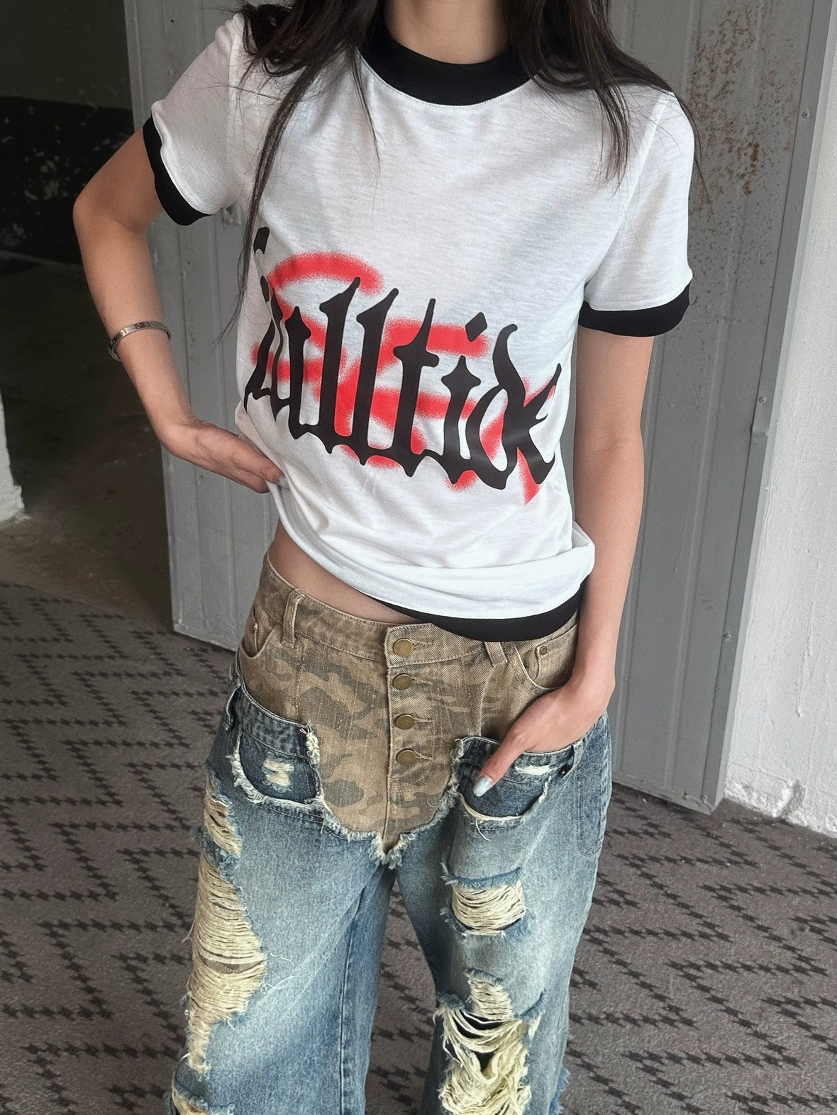 Hot Girl Cropped Round Neck Short Sleeve 100 Percent Cotton Women T-Shirt