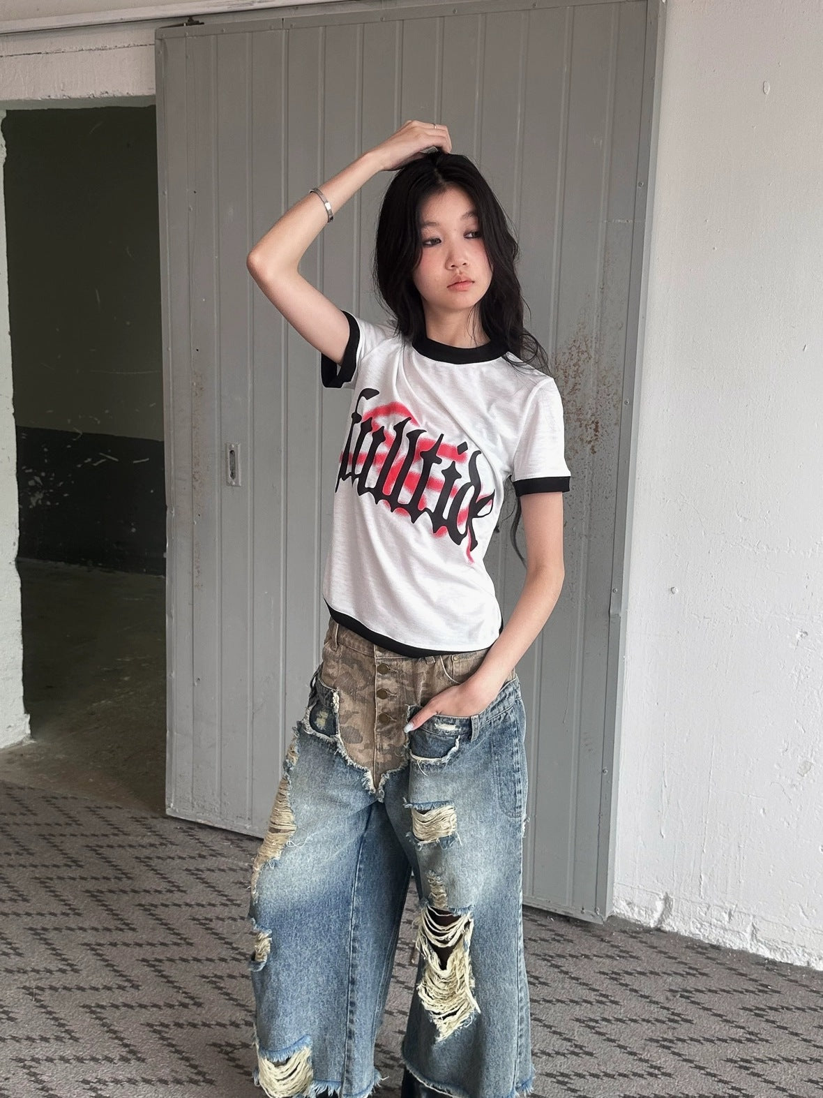 Hot Girl Cropped Round Neck Short Sleeve 100 Percent Cotton Women T-Shirt