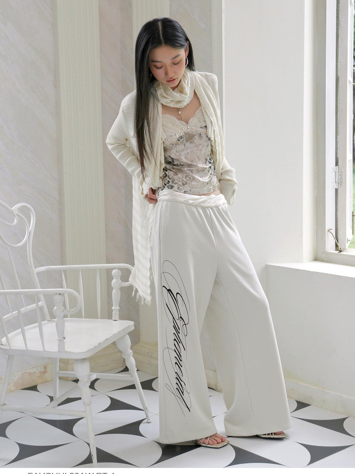 Fringed Knit Rectangular Solid Women's Wool Silk Scarves & Shawls