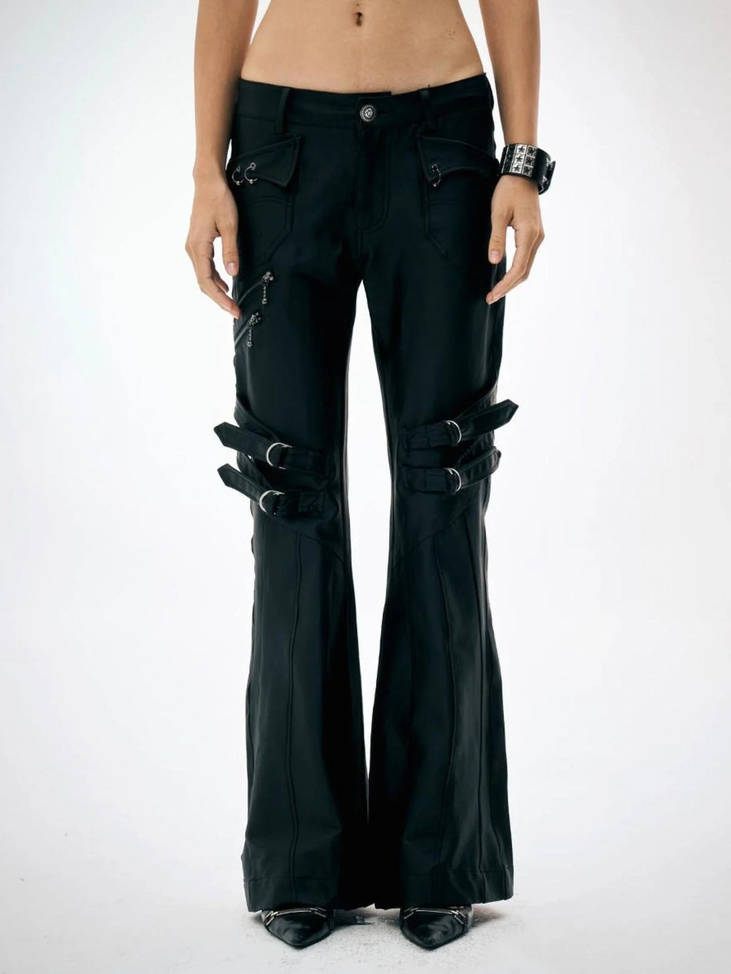 Waxed Straight Leg Trousers