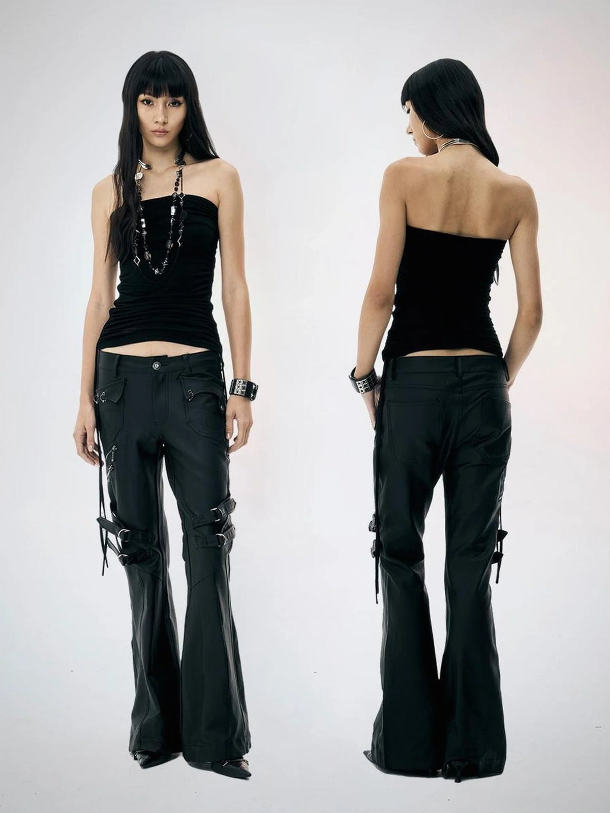 Waxed Straight Leg Trousers