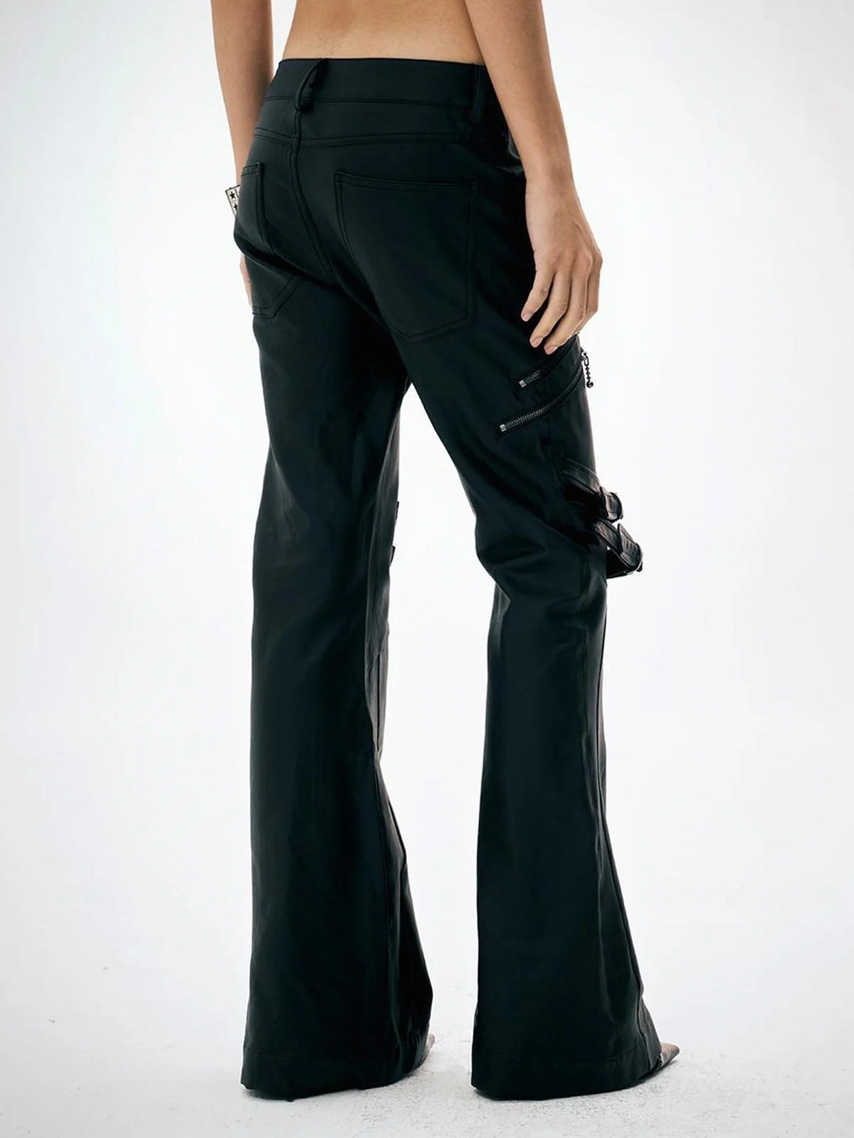 Waxed Straight Leg Trousers