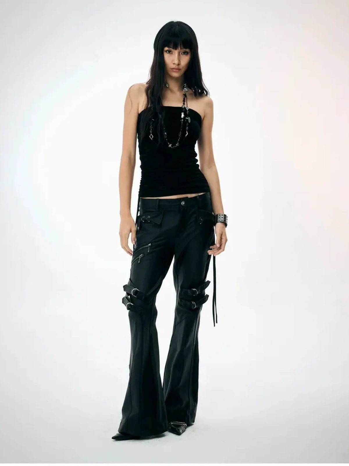 Waxed Straight Leg Trousers