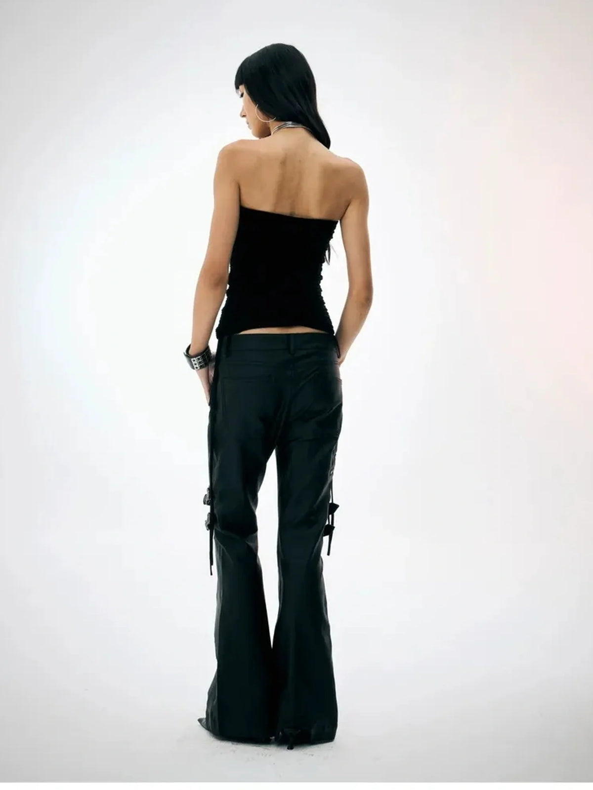 Waxed Straight Leg Trousers