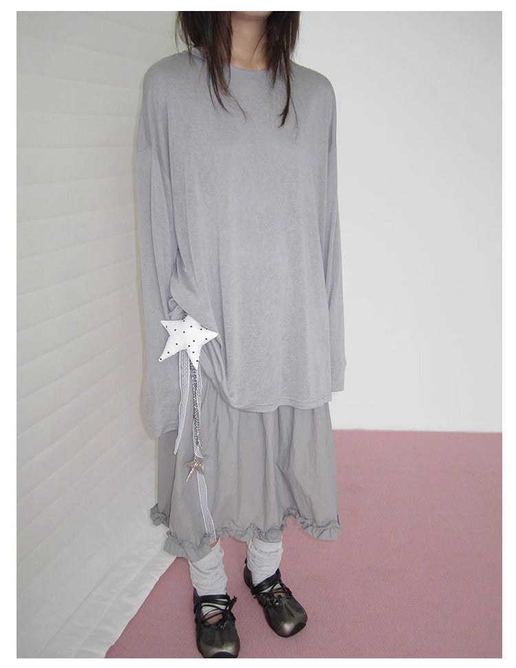 3months | High Waist Ruffled Tie Detail Elastic Waist Summer Skirt