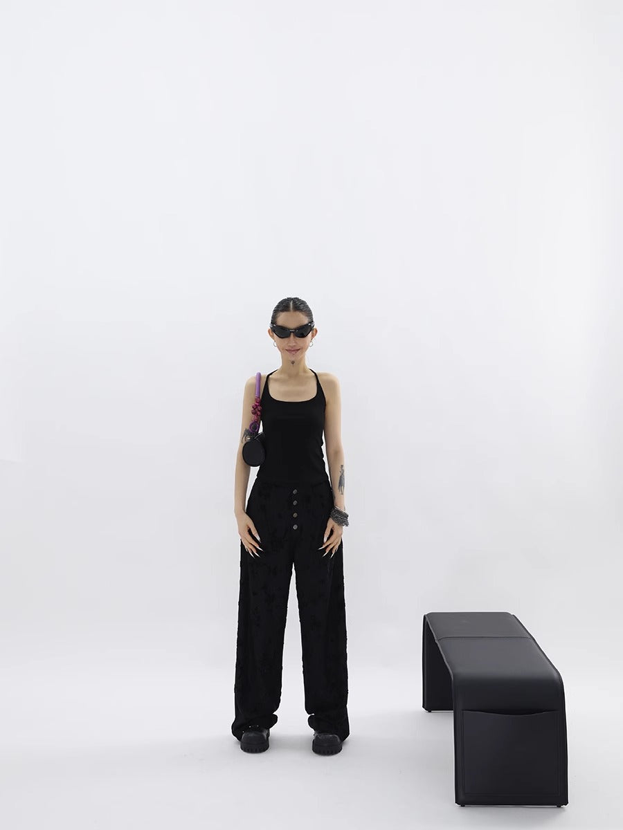 FUZZYKON | Fine Ribbed Large U-Neck Slim Fit Racerback Tank Dress [ID:]