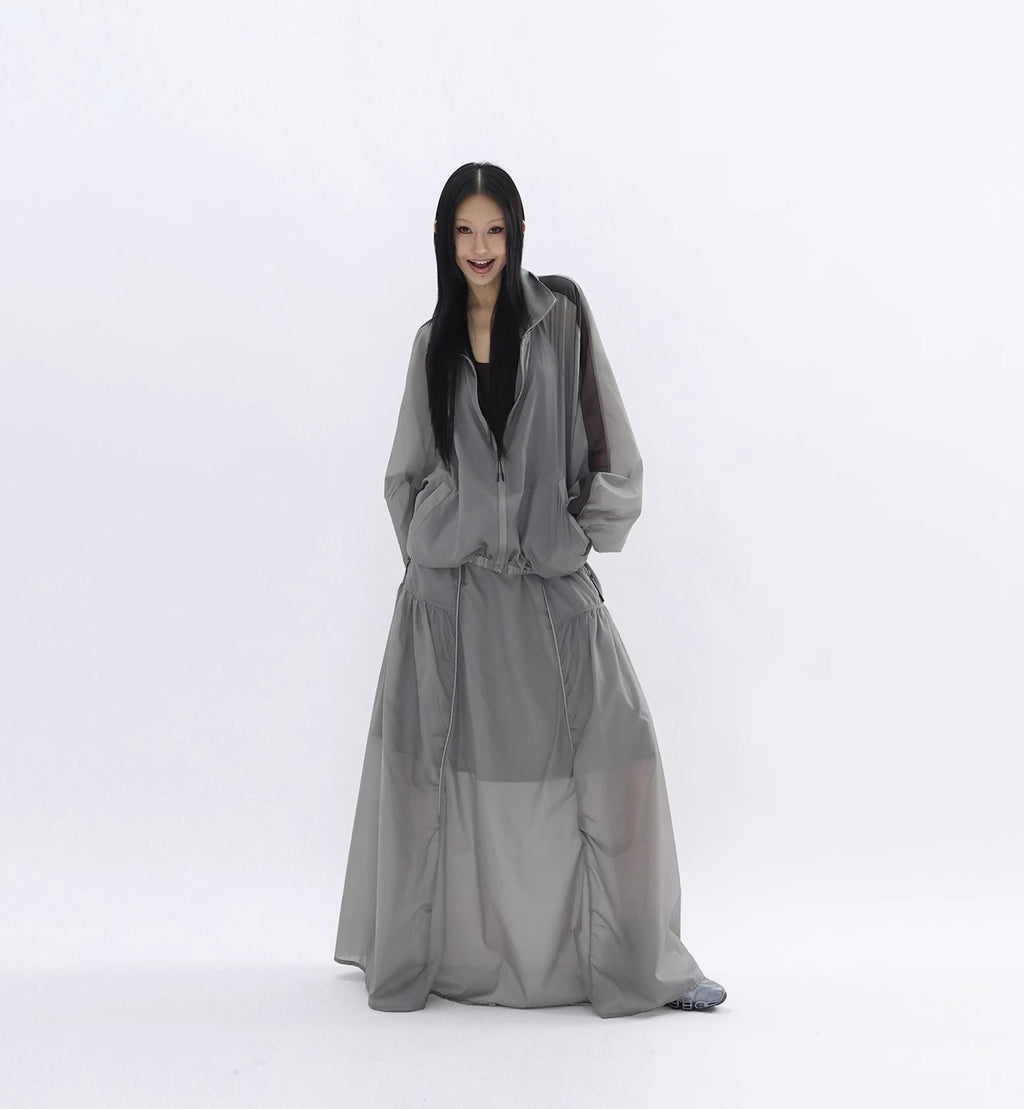 FUZZYKON | Ultra-Light 50G Functional Sun-Protective Windbreaker Jacket Skirt Set [ID:]