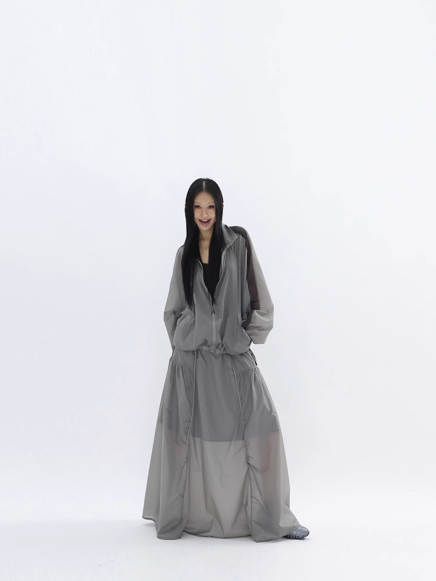 FUZZYKON | Ultra-Light 50G Functional Sun-Protective Windbreaker Jacket Skirt Set [ID:]