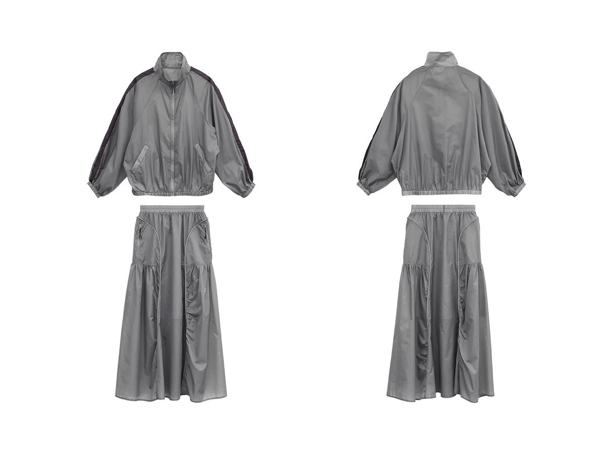 FUZZYKON | Ultra-Light 50G Functional Sun-Protective Windbreaker Jacket Skirt Set [ID:]