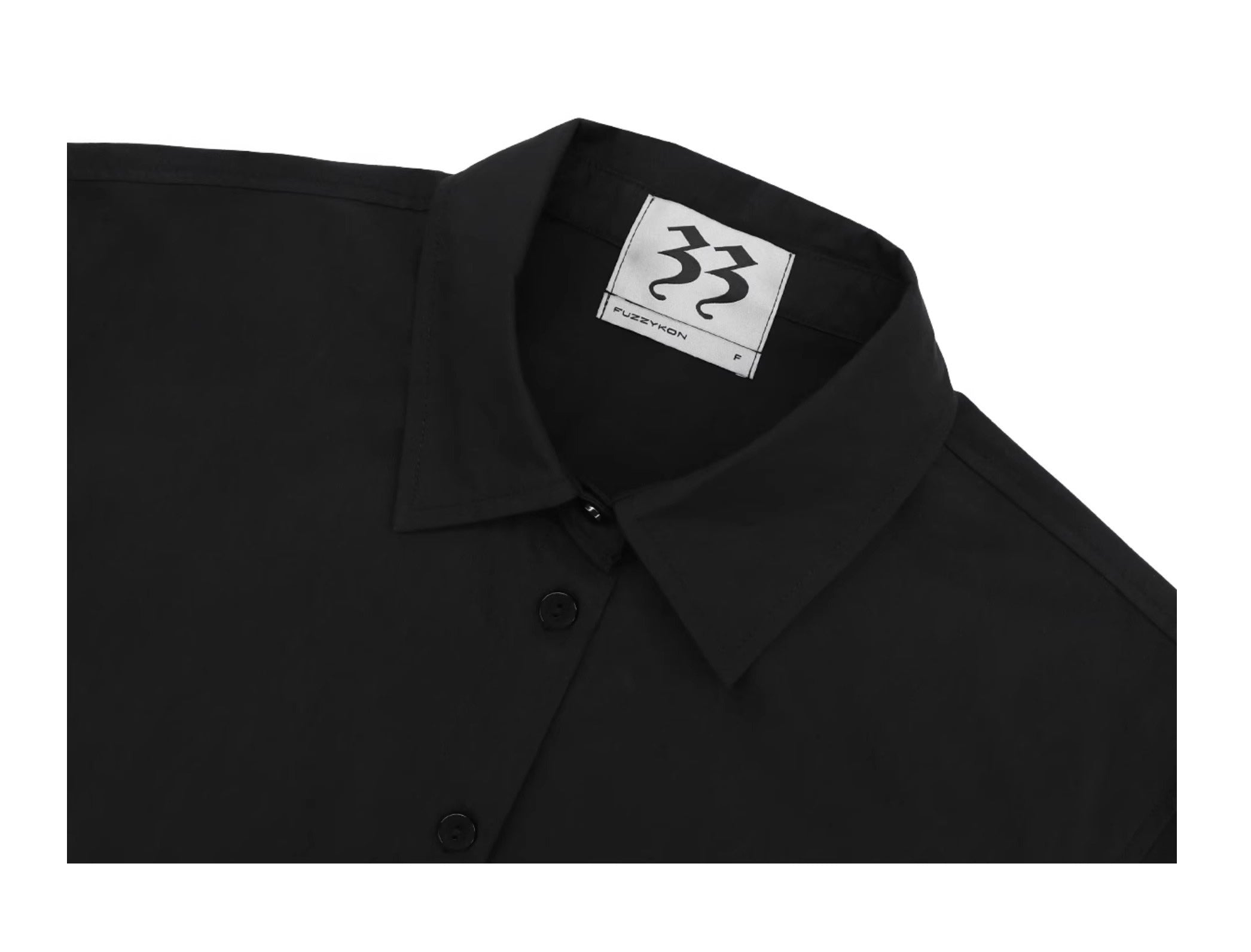 FUZZYKON | Minimalist Buttoned Waist Tencel Cotton Shirt Skirt [ID:]