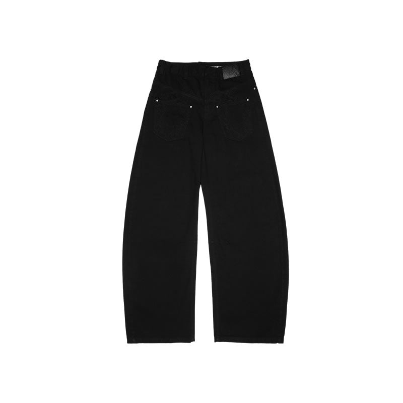 1JINN STUDIO | Washed Low Rise Banana Cut Wide Leg Denim Pants [ID:]