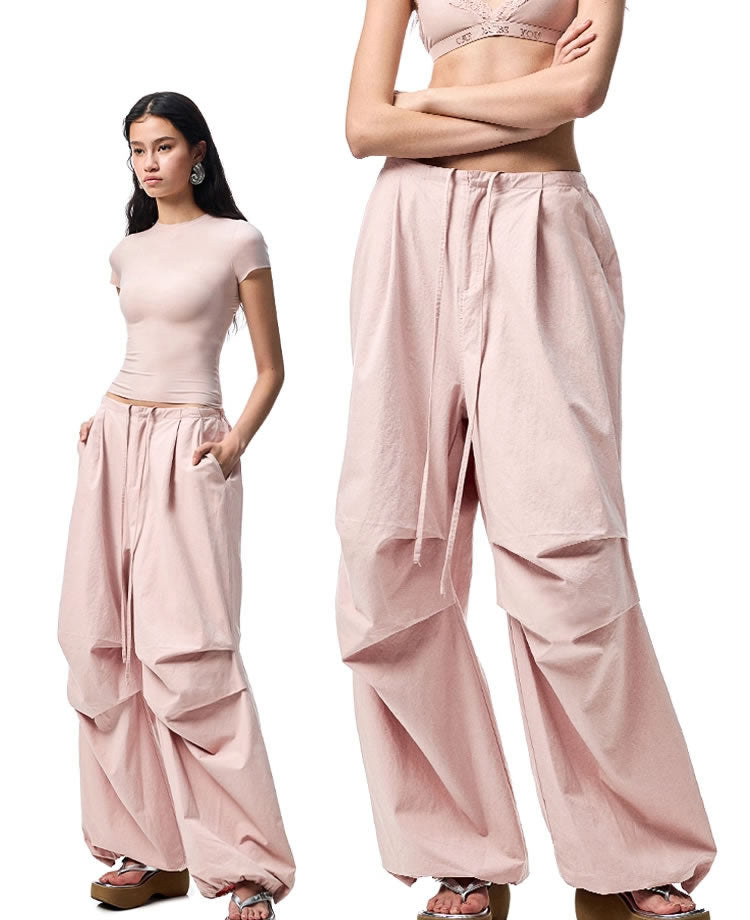 1JINN STUDIO | Washed Loose Wrinkled Balloon Fit Cargo Pants [ID:]