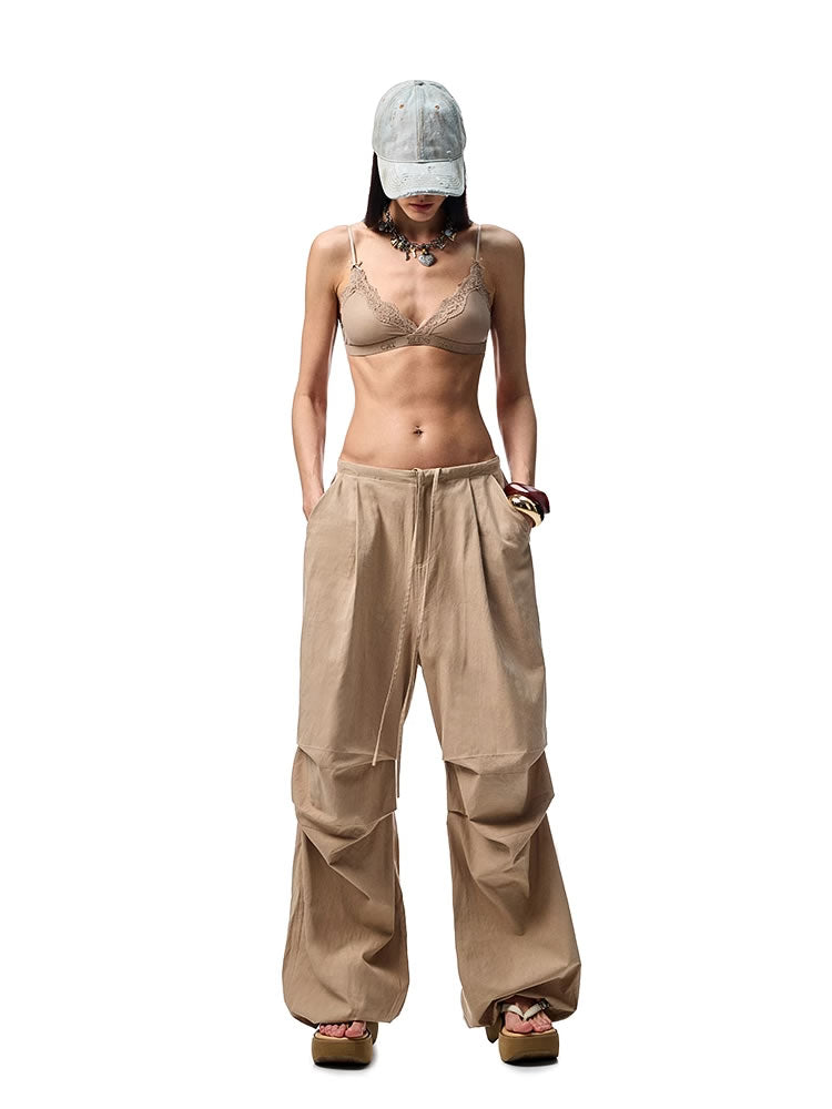1JINN STUDIO | Washed Loose Wrinkled Balloon Fit Cargo Pants [ID:]