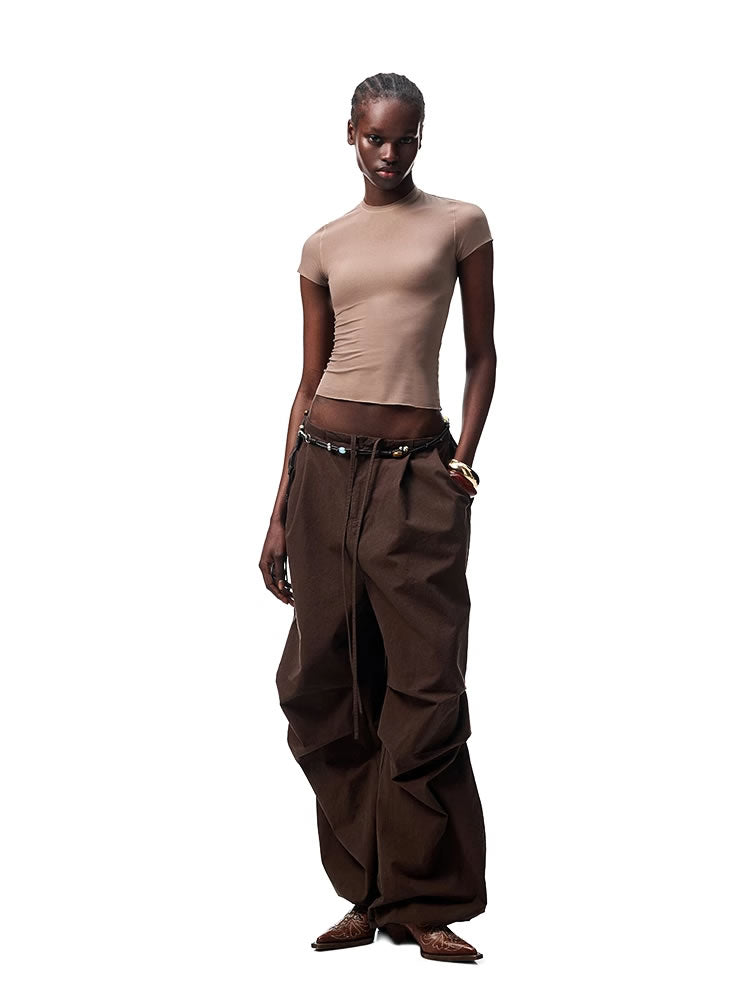 1JINN STUDIO | Washed Loose Wrinkled Balloon Fit Cargo Pants [ID:]