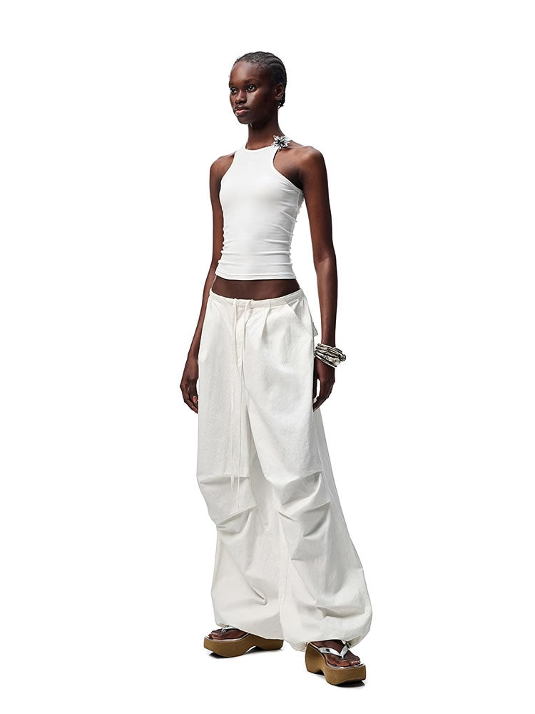1JINN STUDIO | Washed Loose Wrinkled Balloon Fit Cargo Pants [ID:]