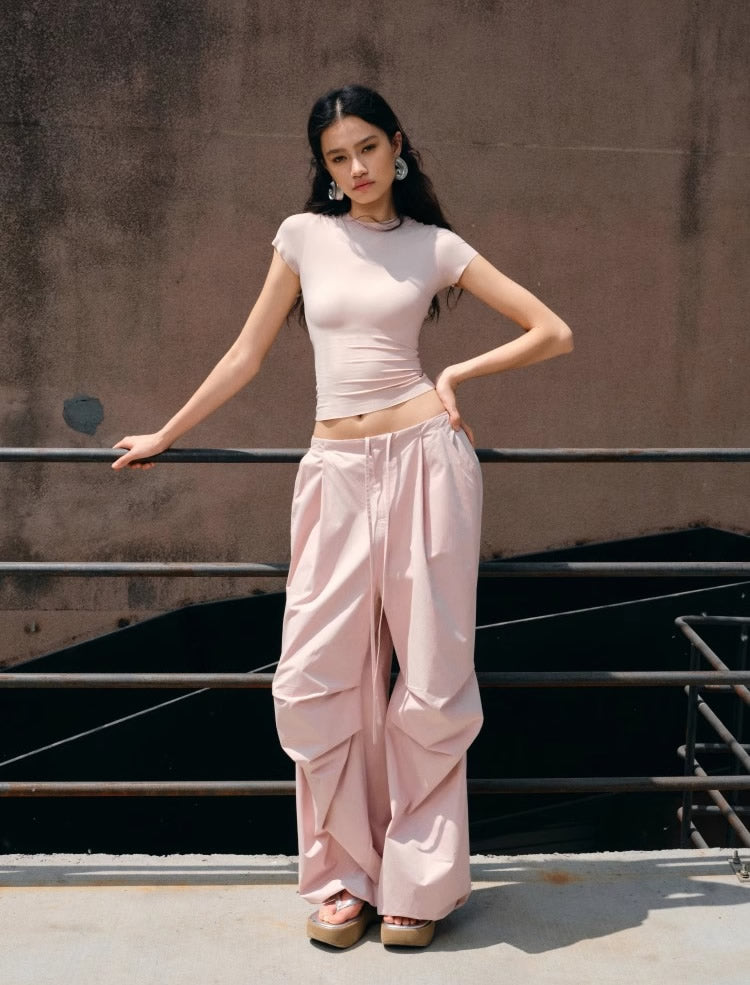 1JINN STUDIO | Washed Loose Wrinkled Balloon Fit Cargo Pants [ID:]
