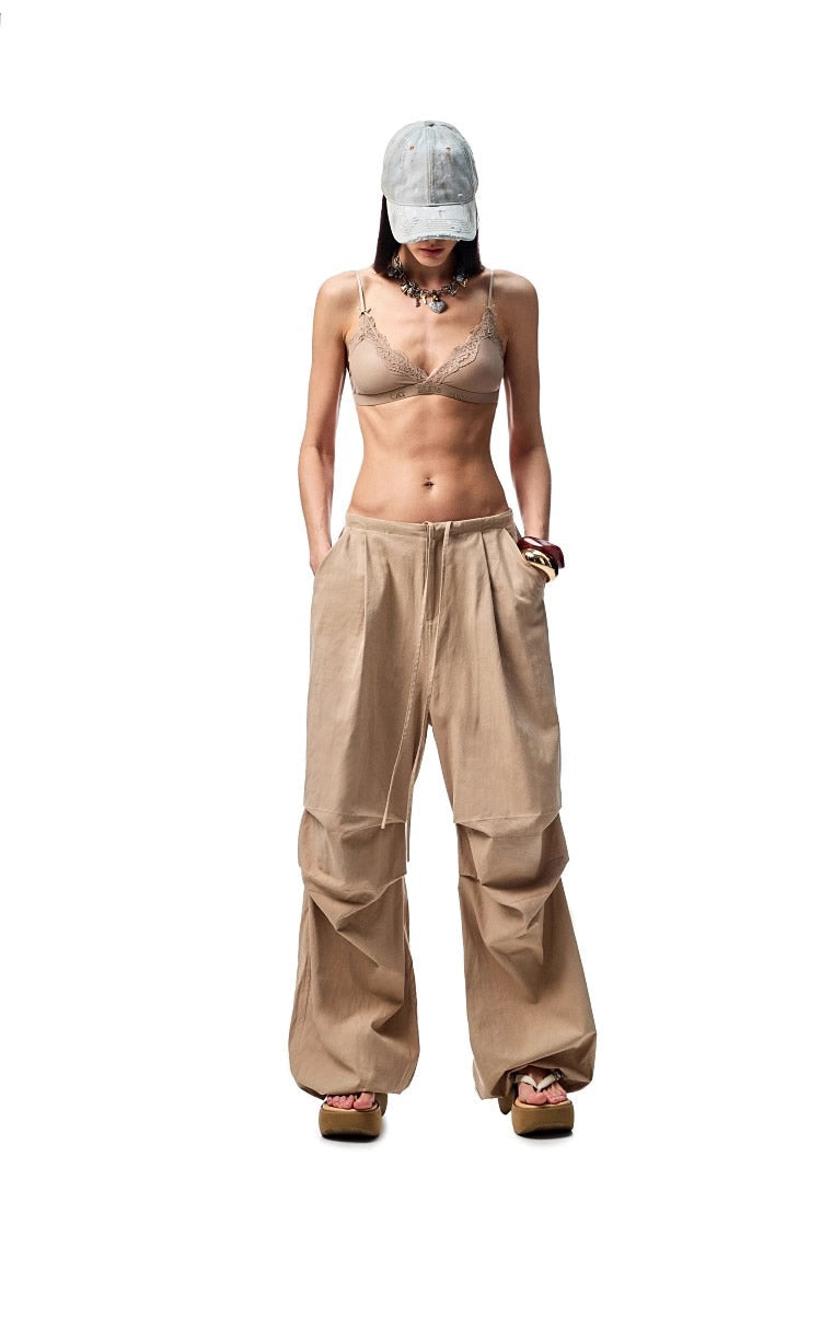 1JINN STUDIO | Washed Loose Wrinkled Balloon Fit Cargo Pants [ID:]