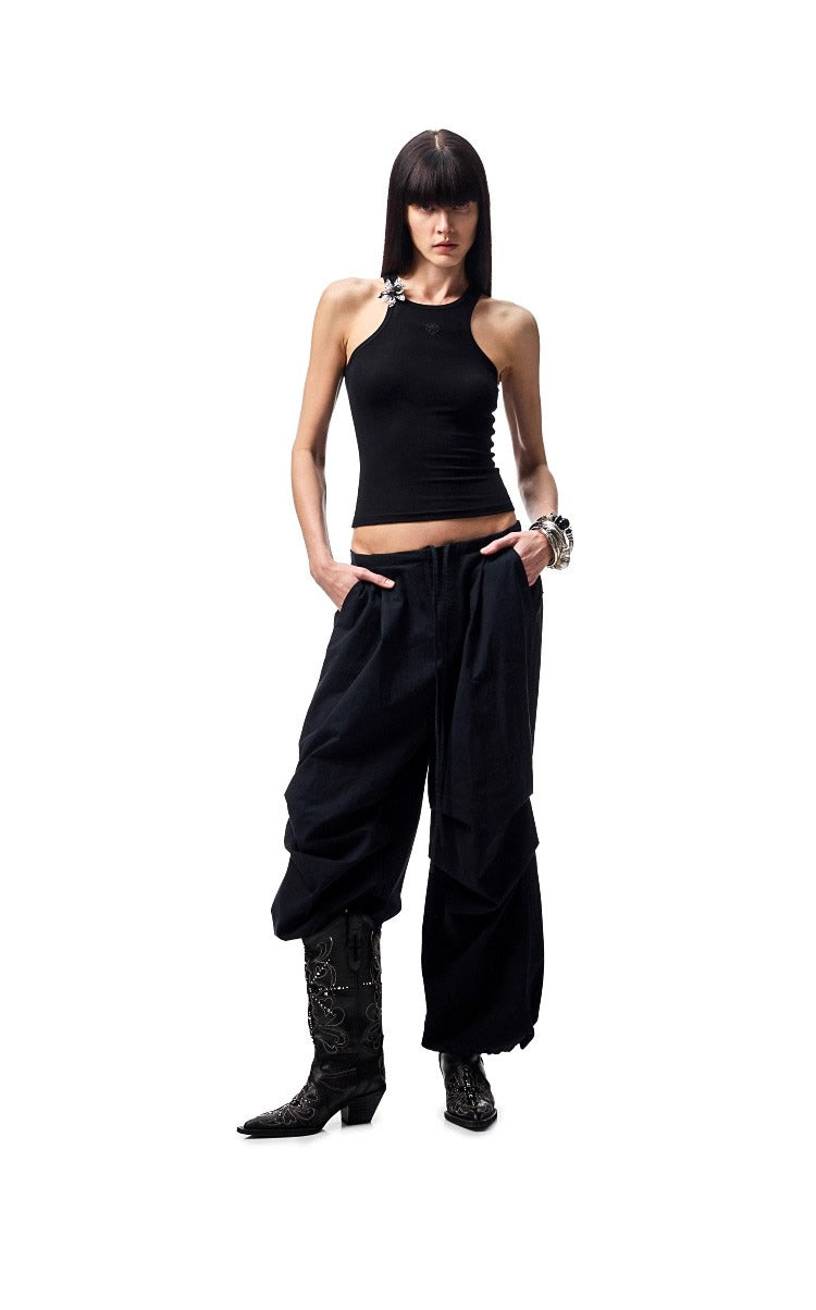 1JINN STUDIO | Washed Loose Wrinkled Balloon Fit Cargo Pants [ID:]