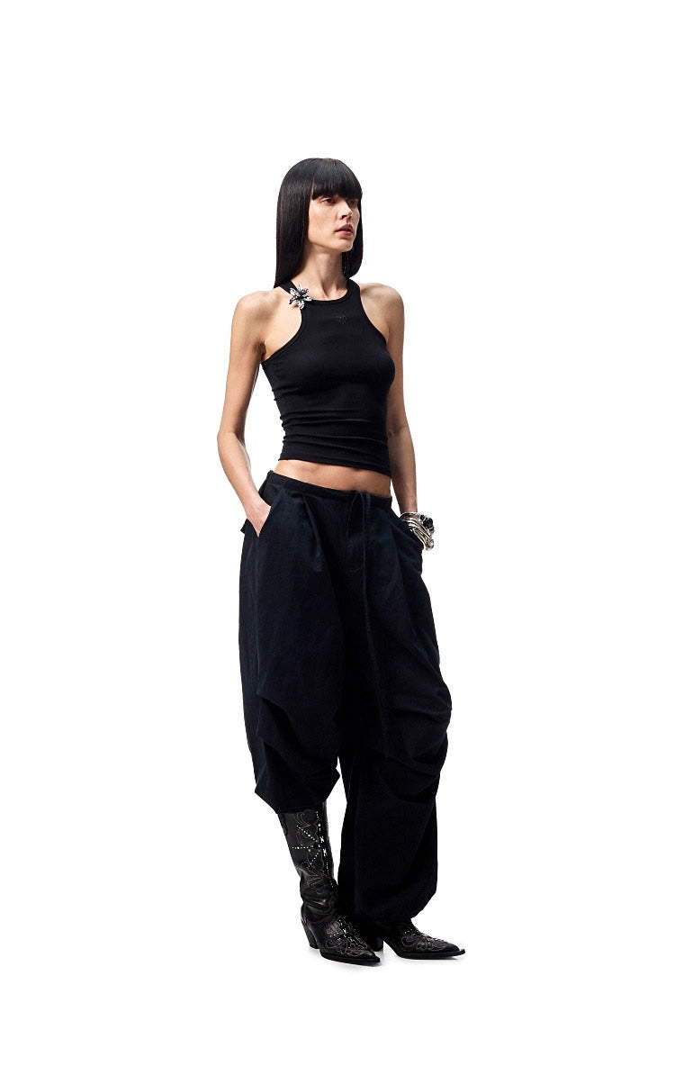 1JINN STUDIO | Washed Loose Wrinkled Balloon Fit Cargo Pants [ID:]