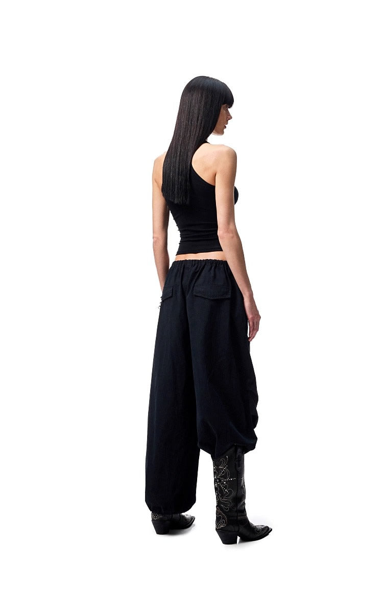 1JINN STUDIO | Washed Loose Wrinkled Balloon Fit Cargo Pants [ID:]