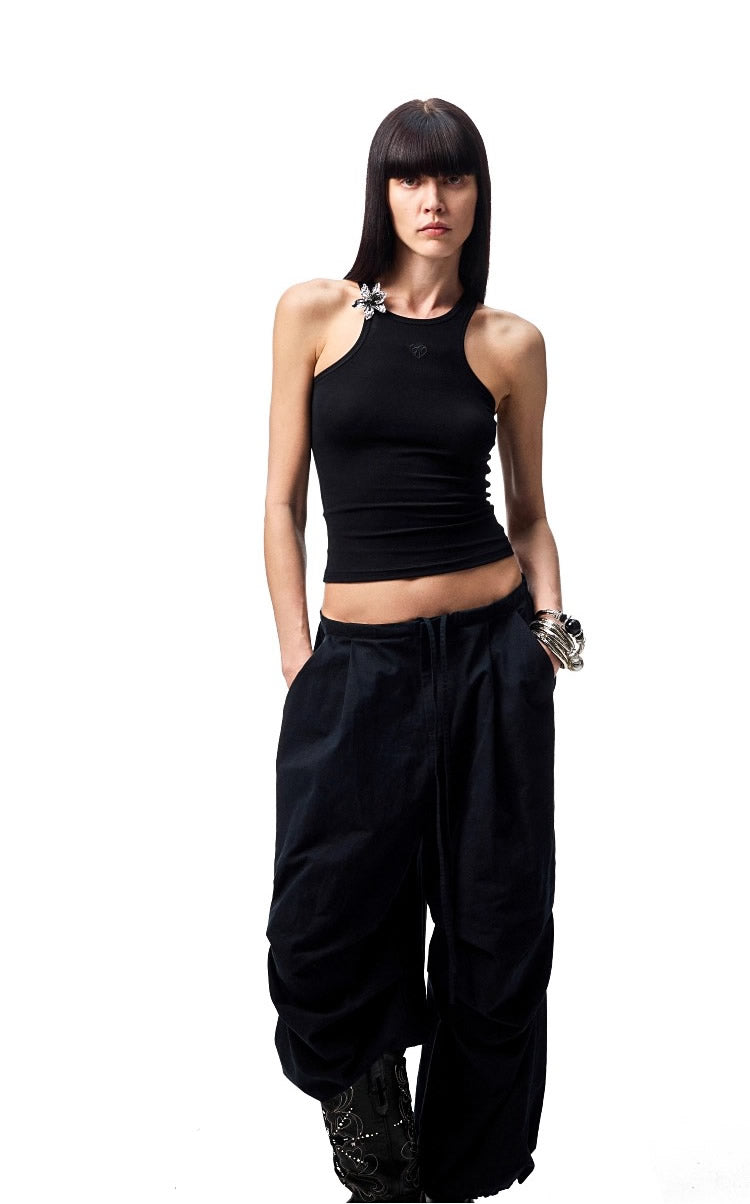 1JINN STUDIO | Washed Loose Wrinkled Balloon Fit Cargo Pants [ID:]