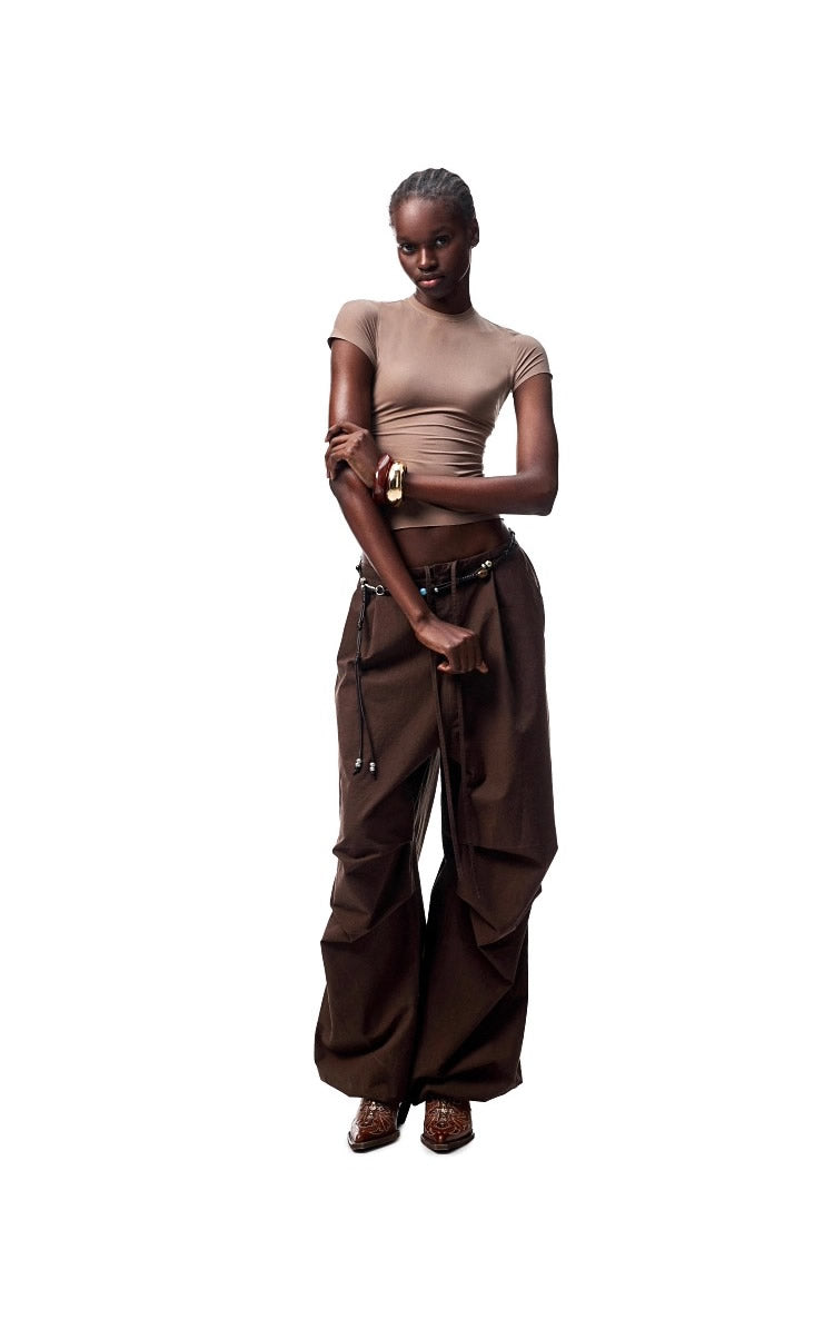 1JINN STUDIO | Washed Loose Wrinkled Balloon Fit Cargo Pants [ID:]