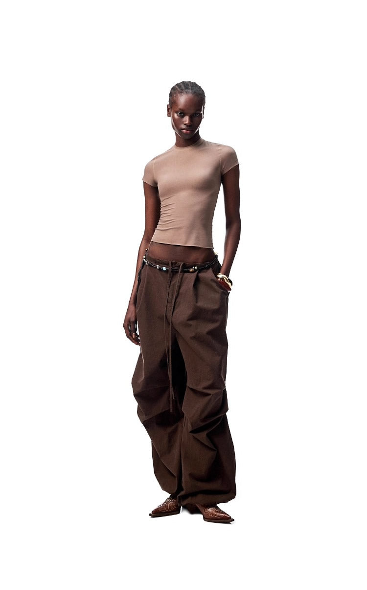 1JINN STUDIO | Washed Loose Wrinkled Balloon Fit Cargo Pants [ID:]