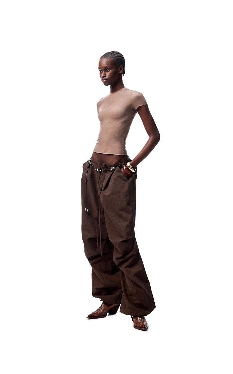 1JINN STUDIO | Washed Loose Wrinkled Balloon Fit Cargo Pants [ID:]