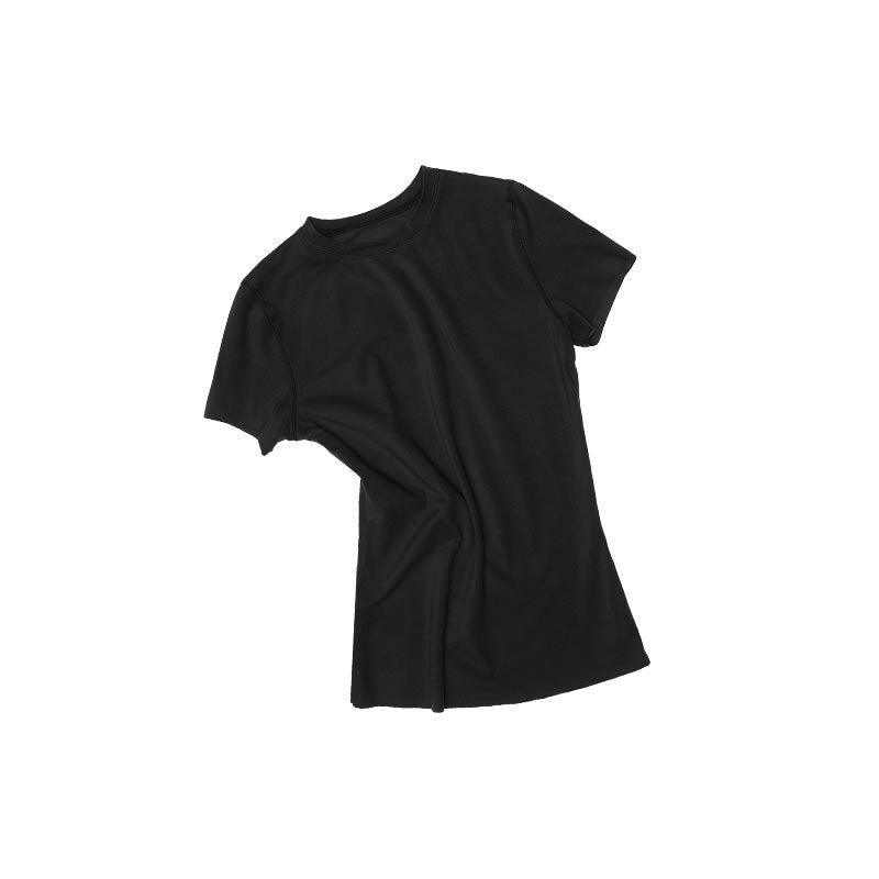 1JINN STUDIO | Raw Edge Solid Color High Stretch Slim Fit T-Shirt [ID:]