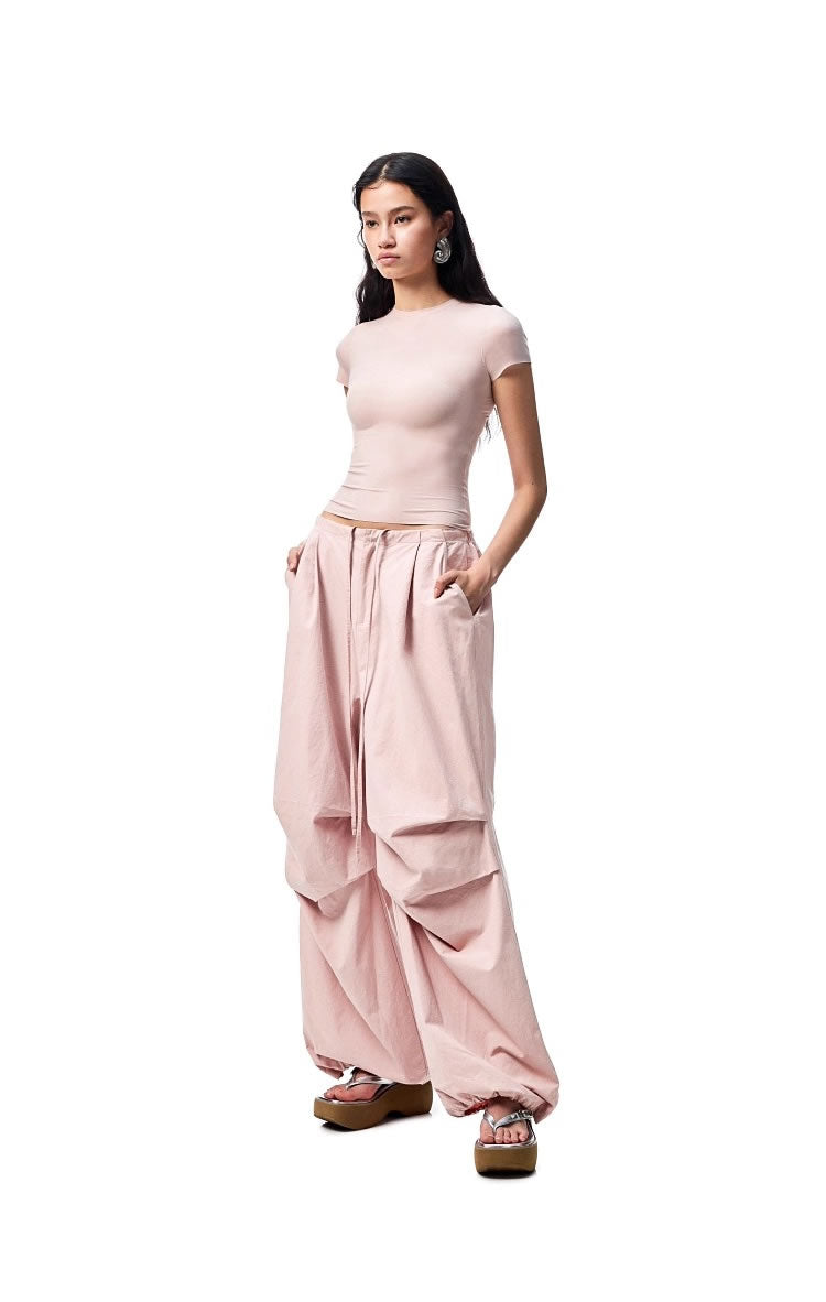 1JINN STUDIO | Raw Edge Solid Color High Stretch Slim Fit T-Shirt [ID:]