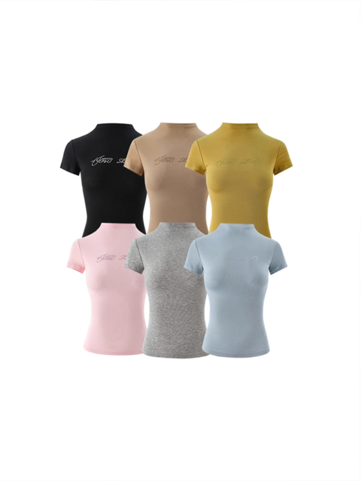 1JINN STUDIO | Modal Rhinestone Stretch Slim Fit Crew Neck T-Shirt [ID:]