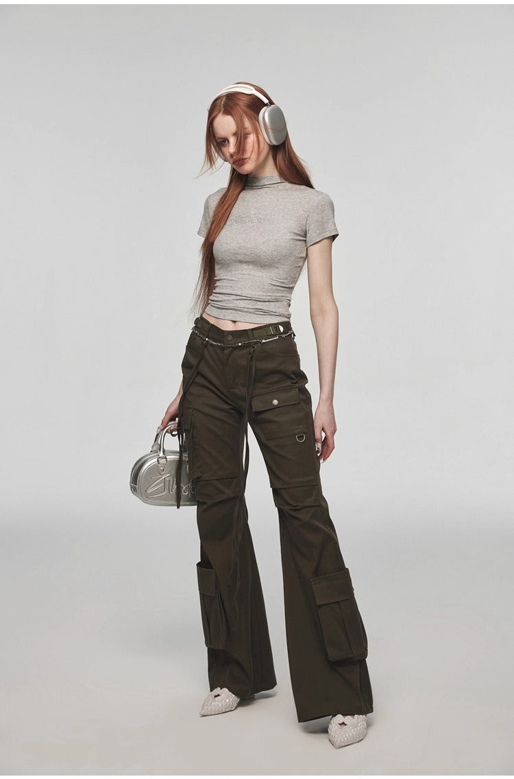 1JINN STUDIO | Modal Rhinestone Stretch Slim Fit Crew Neck T-Shirt [ID:]