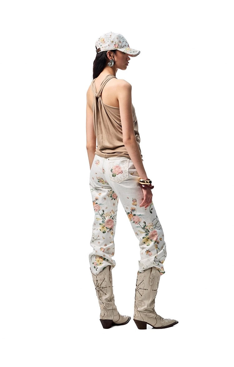 1JINN STUDIO | High Stretch Ruched Knot V Neck Acetate Halter Top [ID:]