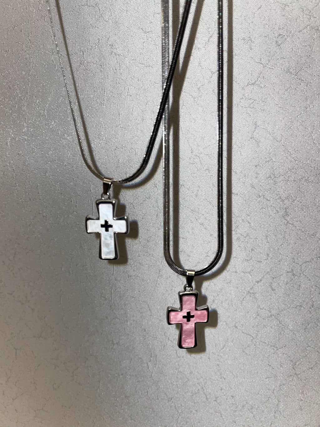 Stainless Steel Cross Punk Snake Chain Subculture Necklace
 [ID:0041AC]