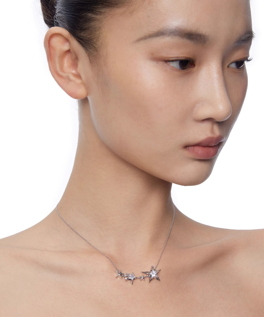 Star Pendant Delicate Layered 2024 Gift Necklace
 [ID:0043AC]