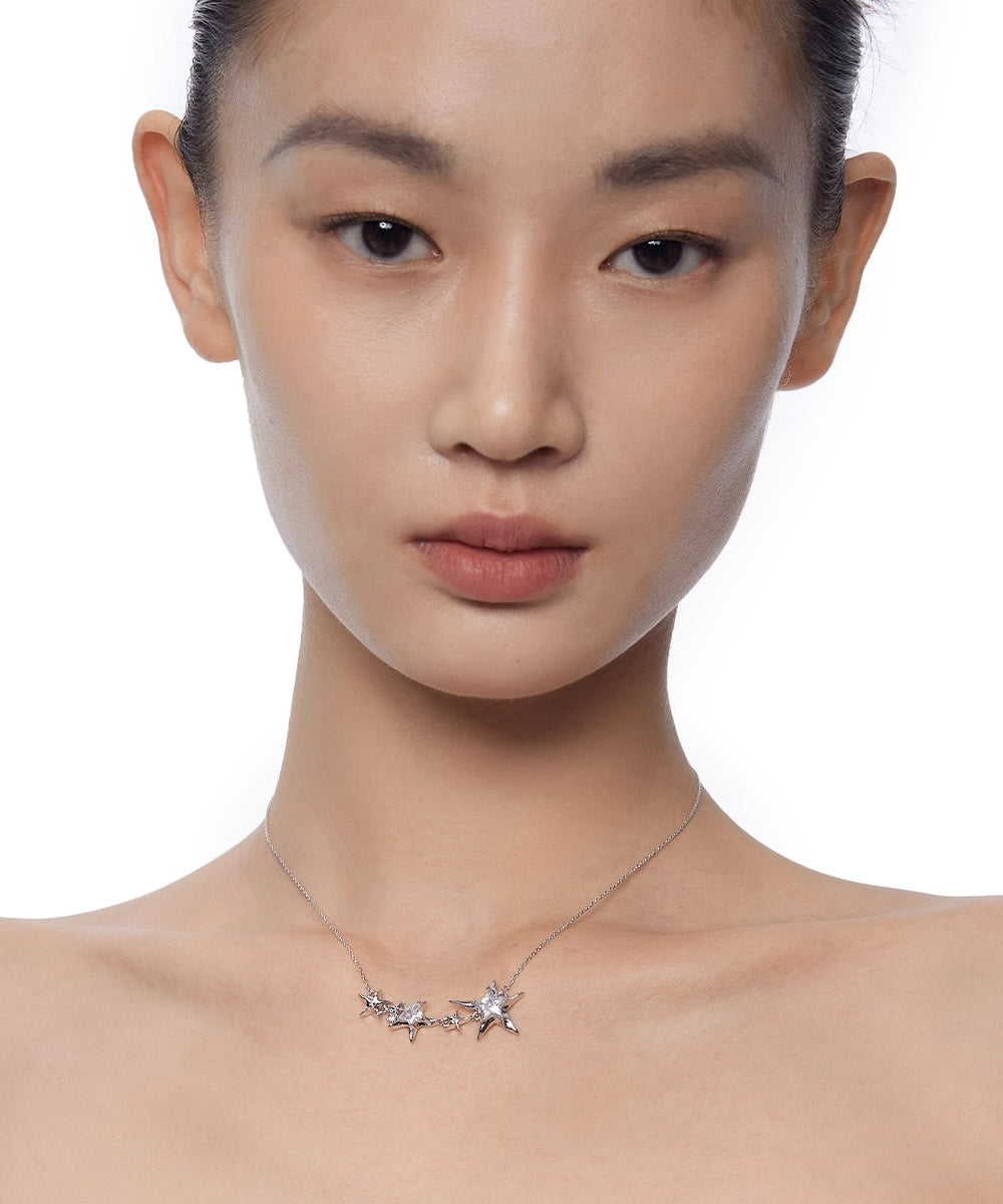Star Pendant Delicate Layered 2024 Gift Necklace
 [ID:0043AC]