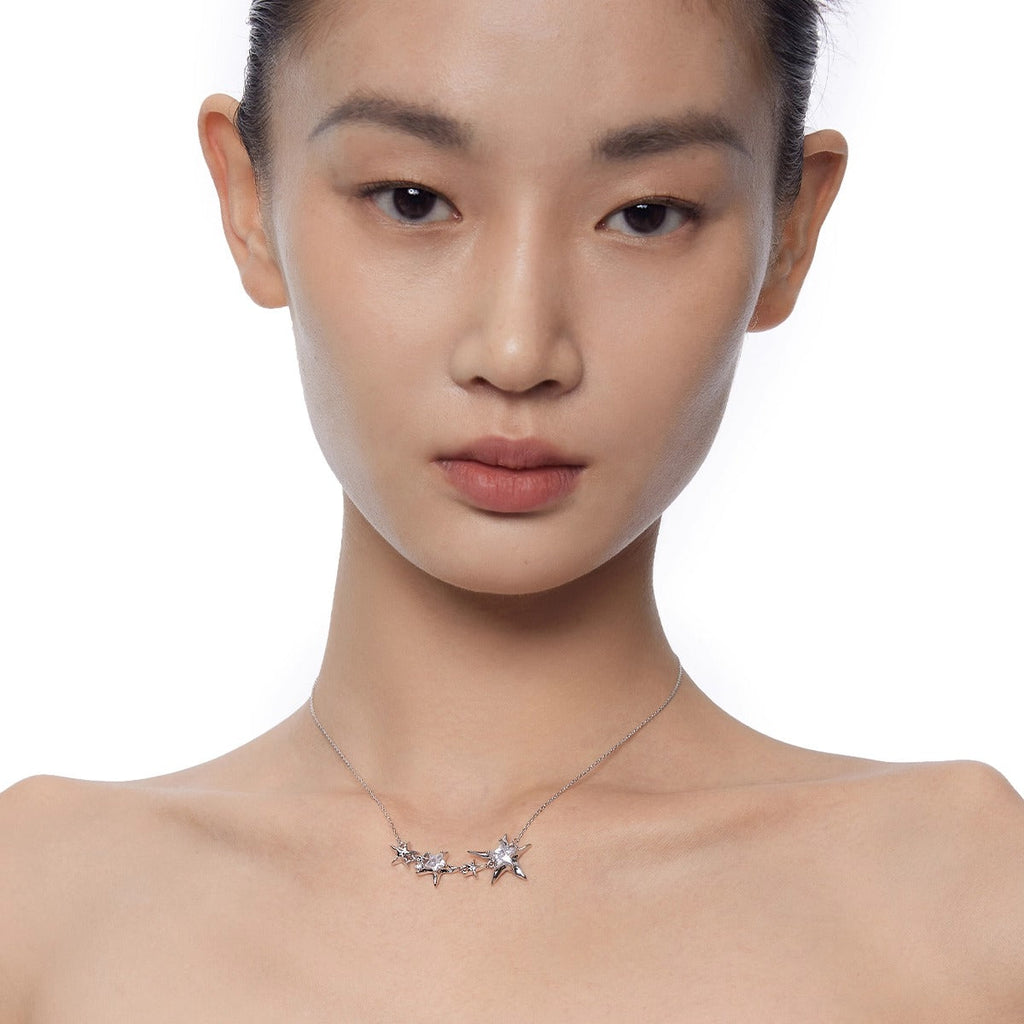 Star Pendant Delicate Layered 2024 Gift Necklace
 [ID:0043AC]